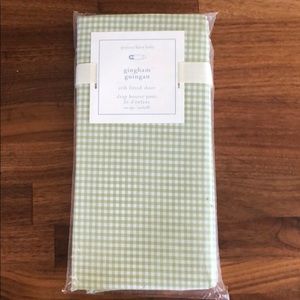NWT Pottery Barn green gingham crib fitted sheet